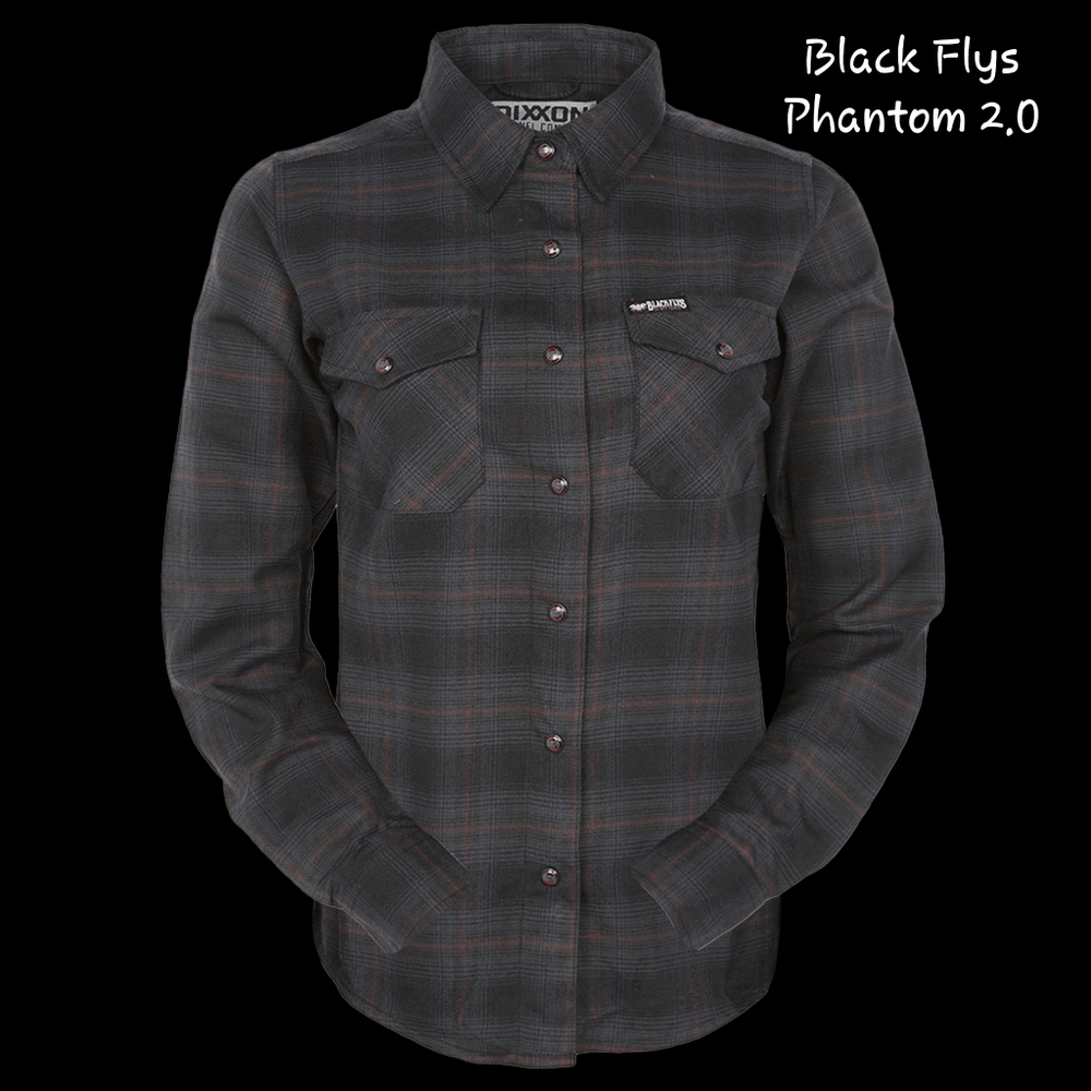 DIXXON Phantom 2.0 Black Flys Flannel -- Mens XL